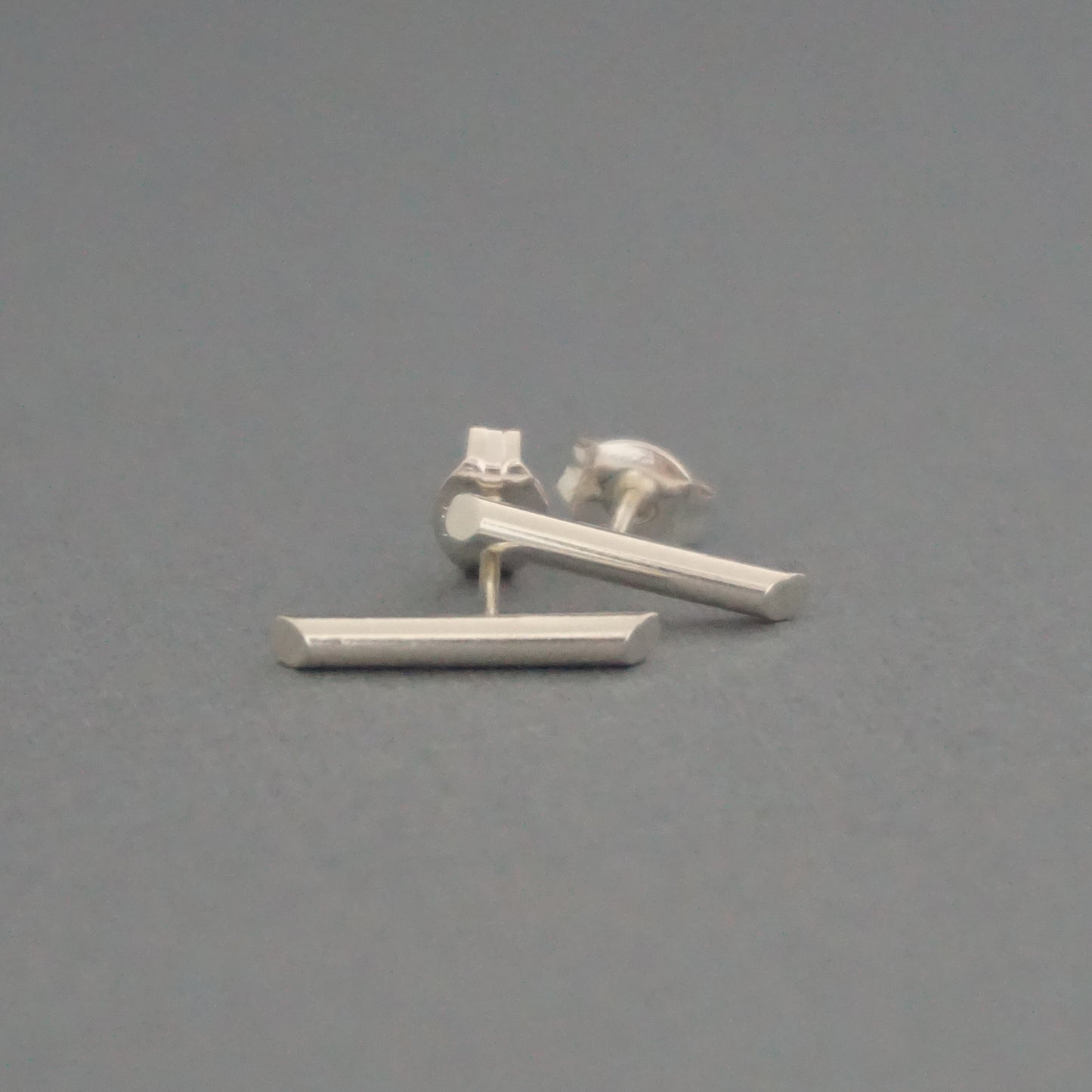 Angled Bar Stud Earrings