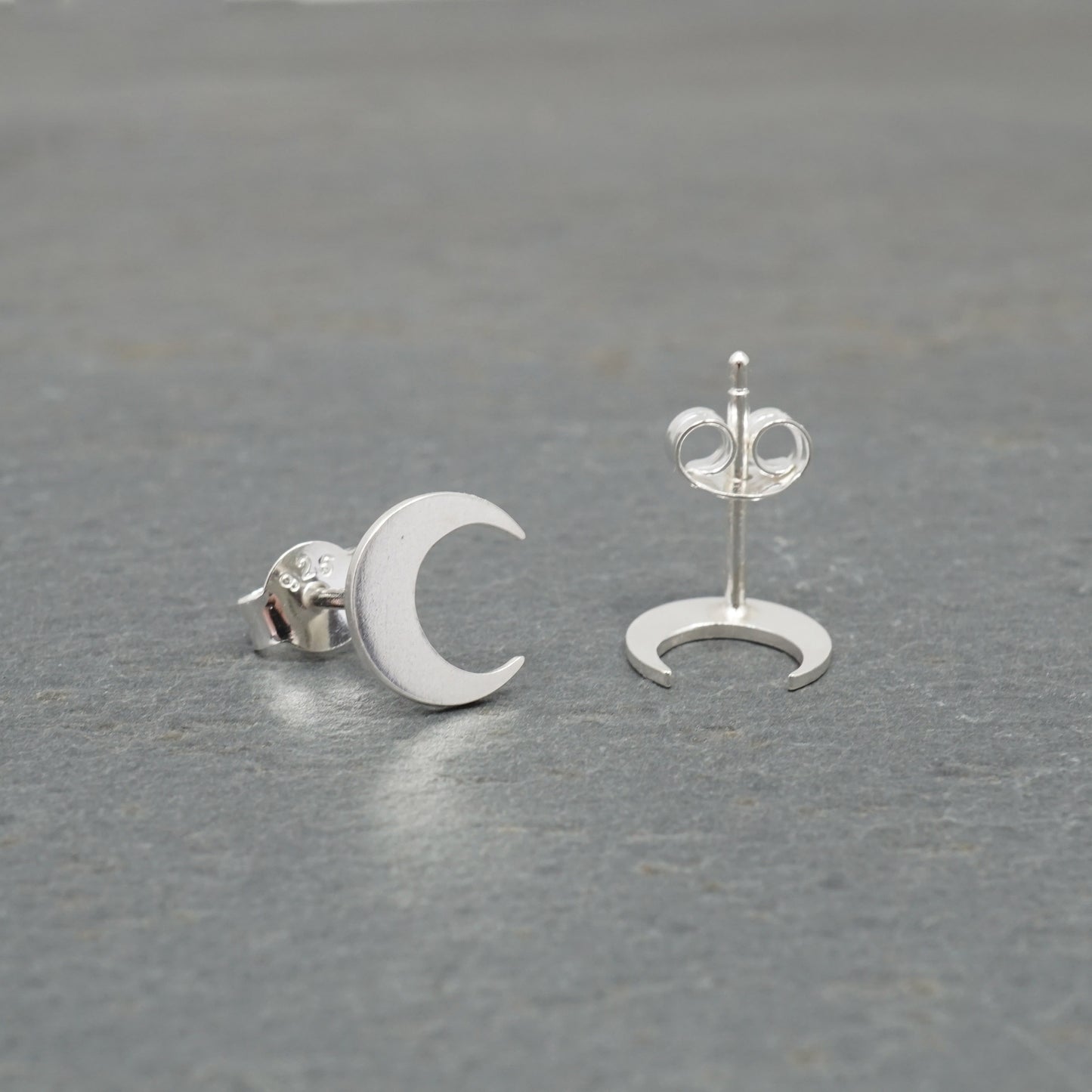 Crescent Moon Studs