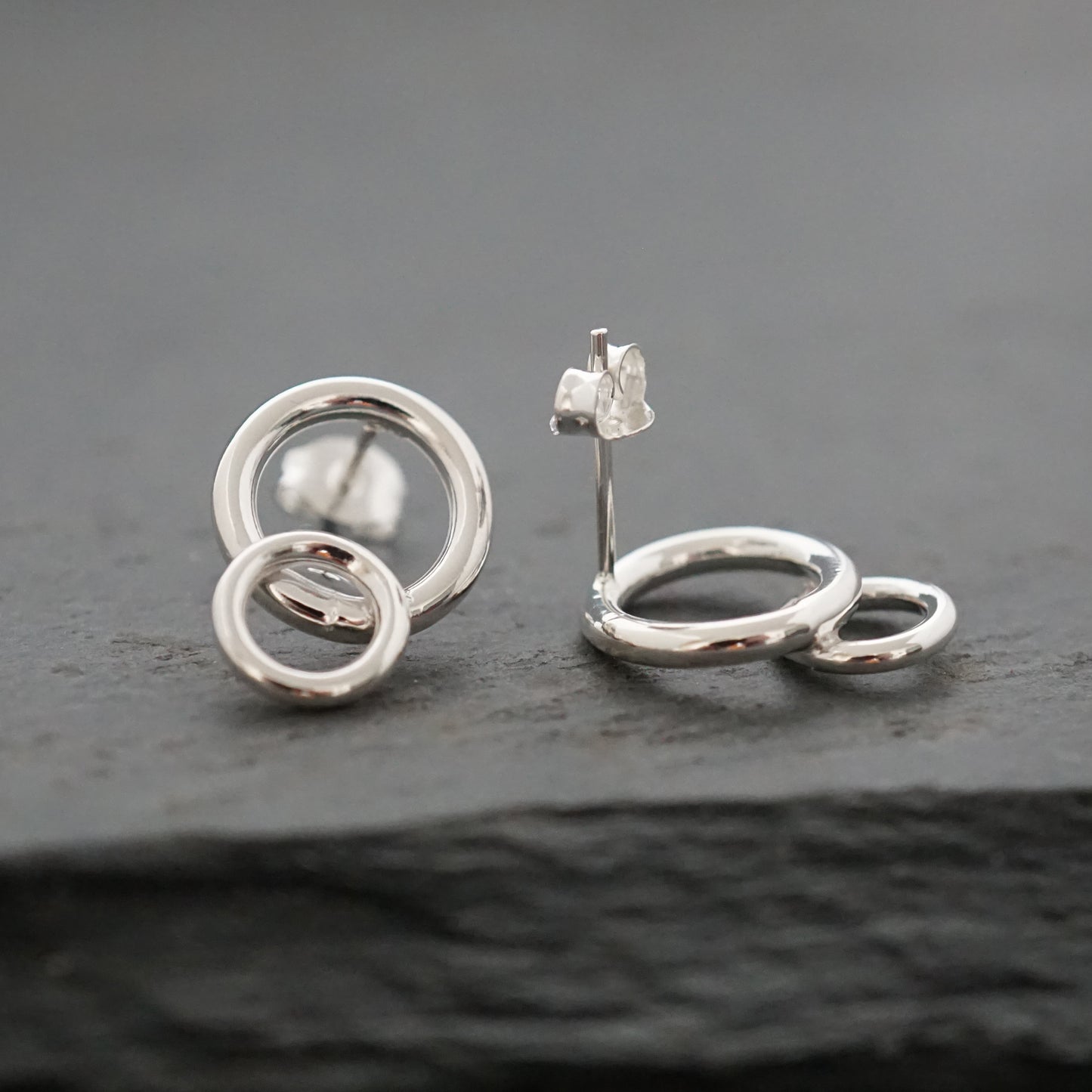 Large Double Circle Studs