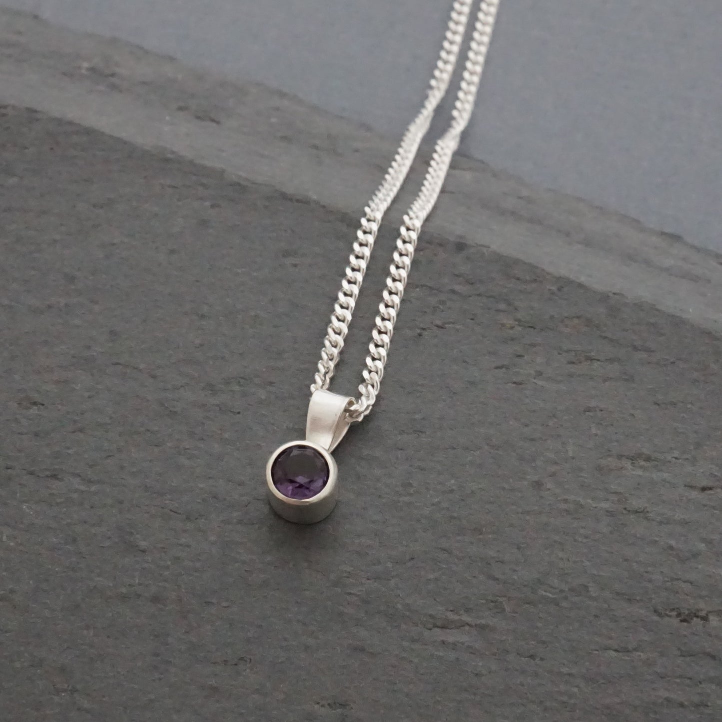 Tiny Birthstone Drop Pendant