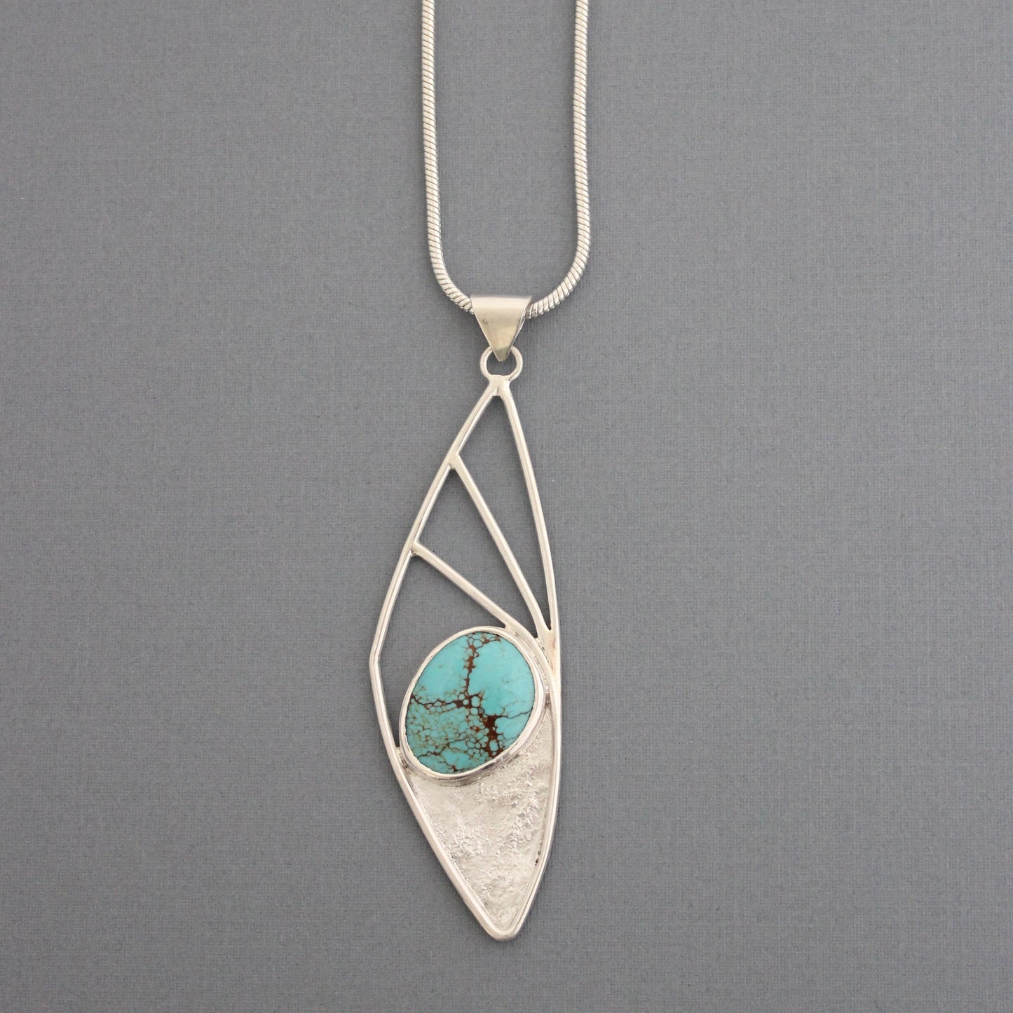 Set Sail - OOAK Turquoise Reticulation Pendant