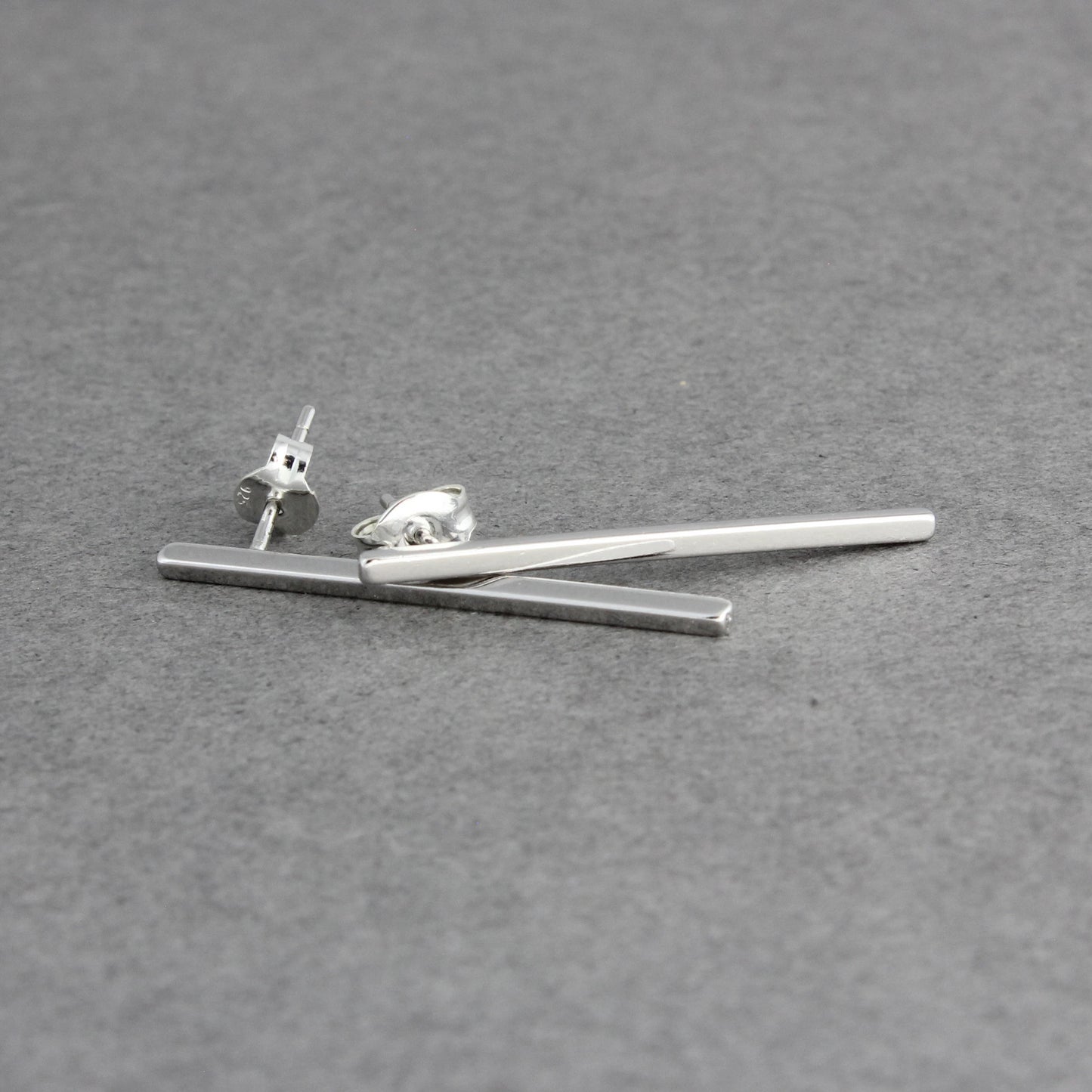 Long Bar Stud Earrings