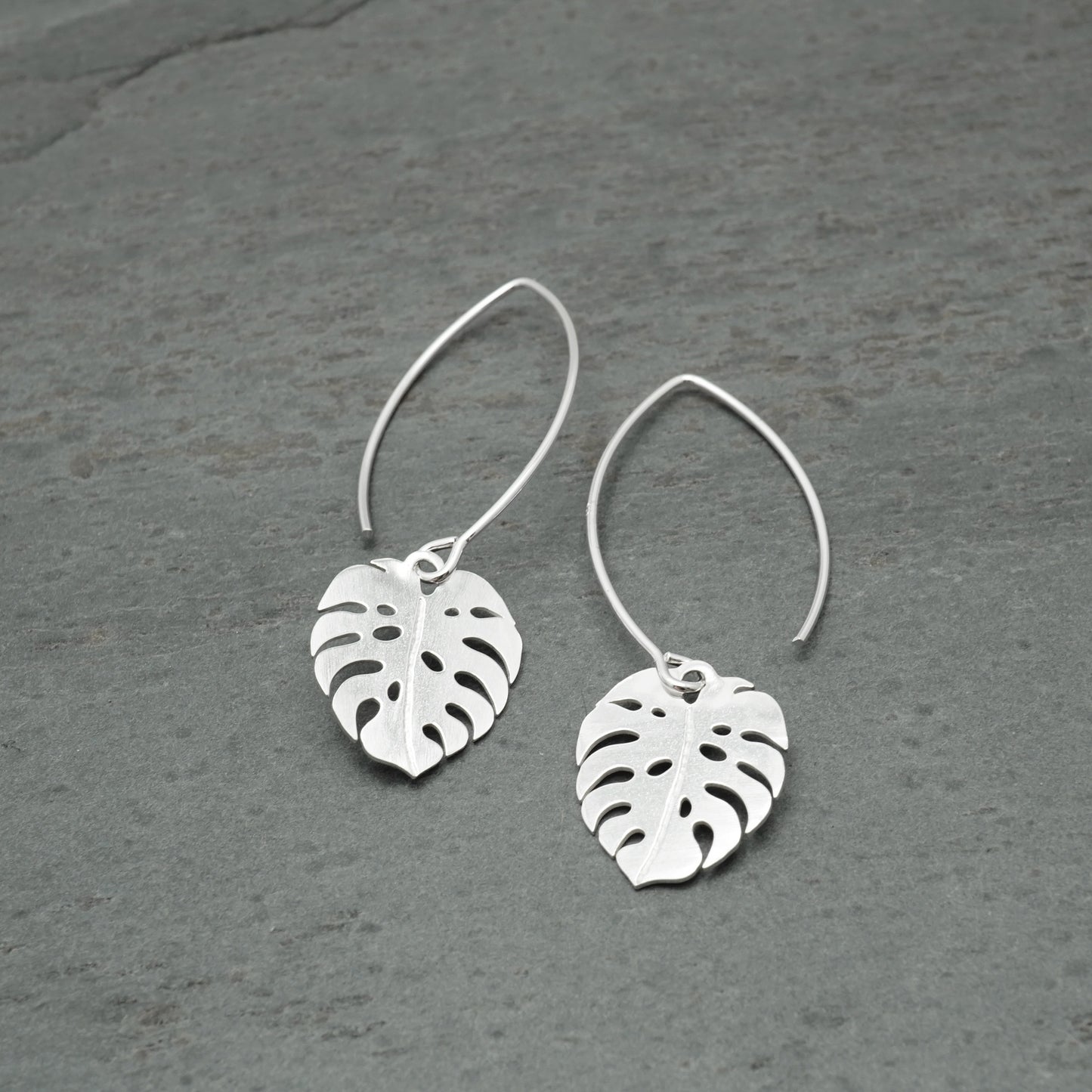 Monstera Leaf Drop Earrings