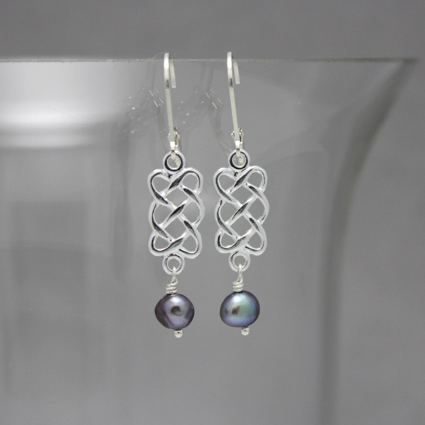 Celtic Knot & Fresh Water Pearl Earrings