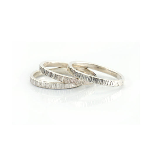 Line Hammered Rings