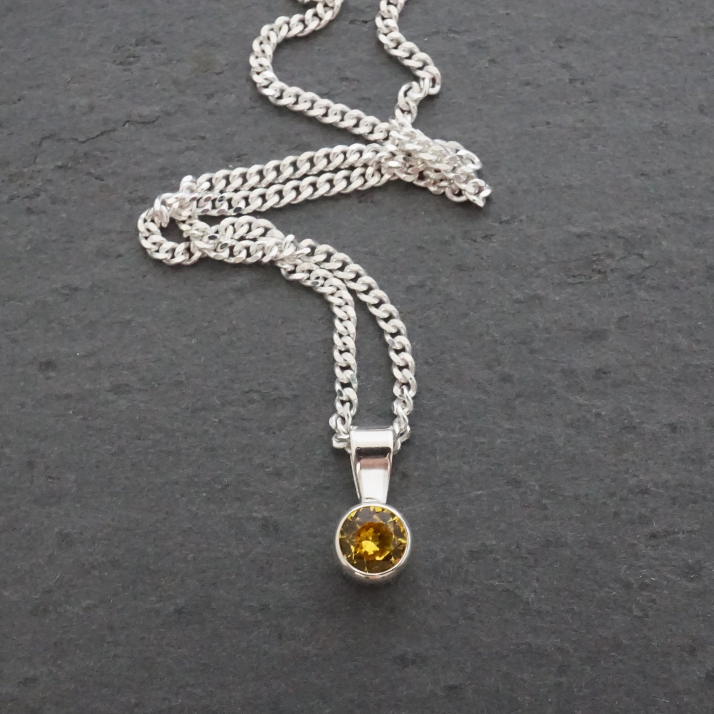 Tiny Birthstone Drop Pendant