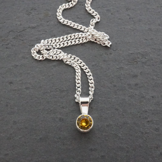 Tiny Birthstone Drop Pendant