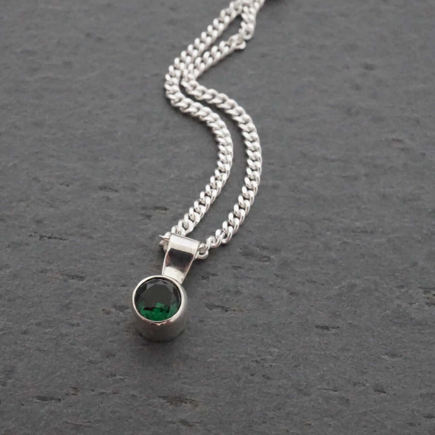 Tiny Birthstone Drop Pendant