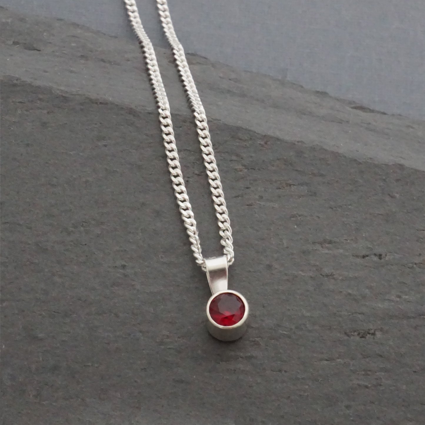 Tiny Birthstone Drop Pendant