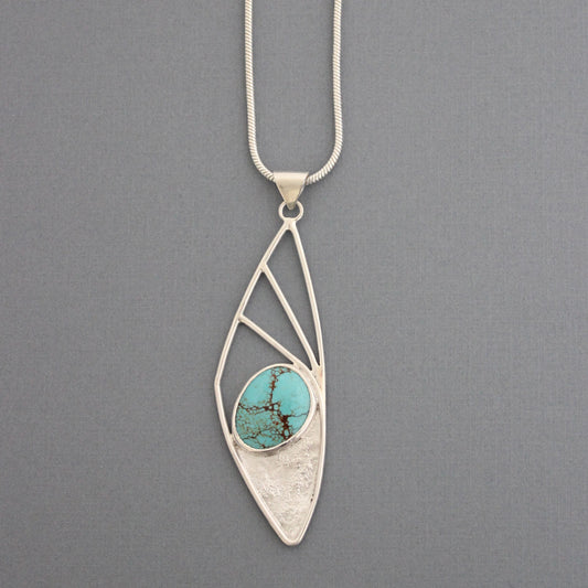 Set Sail - OOAK Turquoise Reticulation Pendant