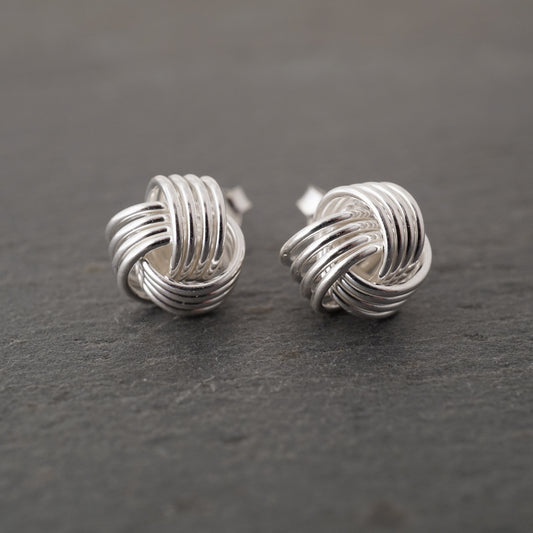 Silver Knot Studs