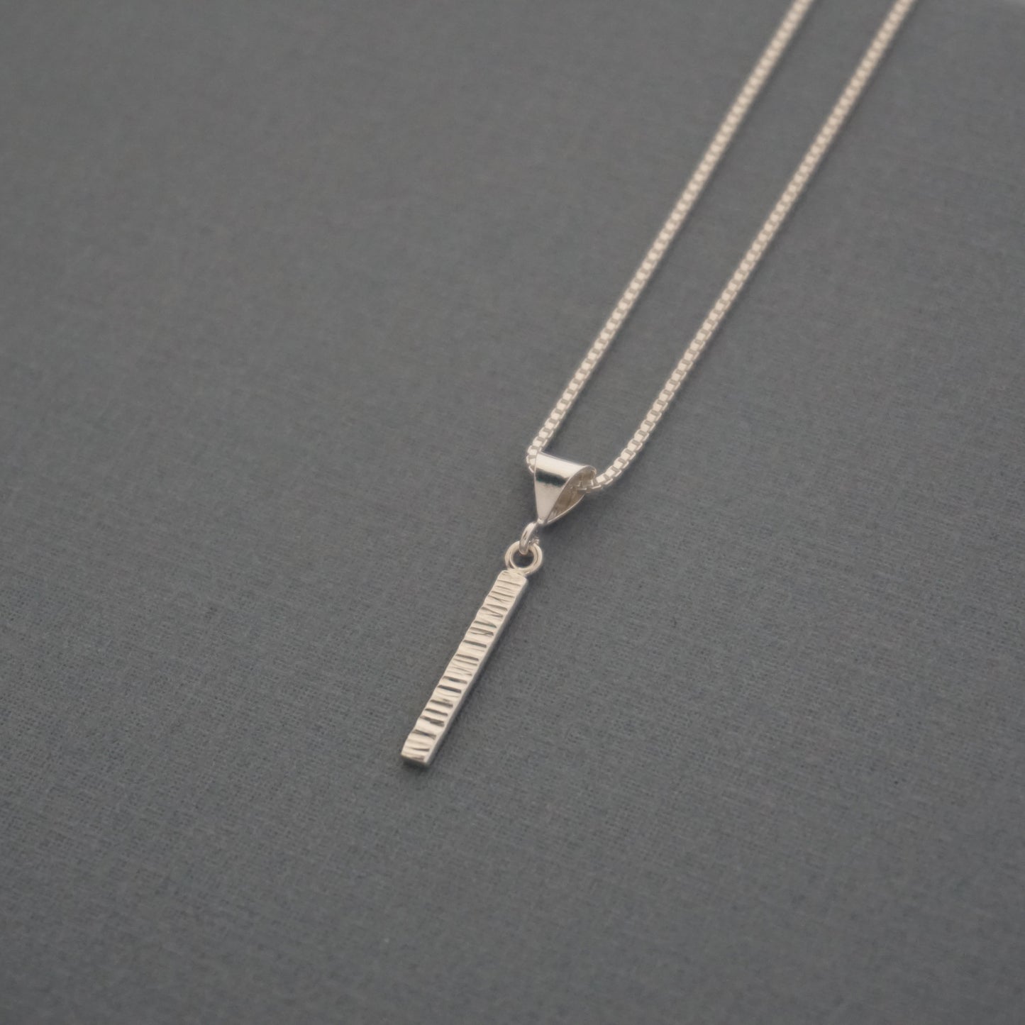 Small Line Hammered Pendant