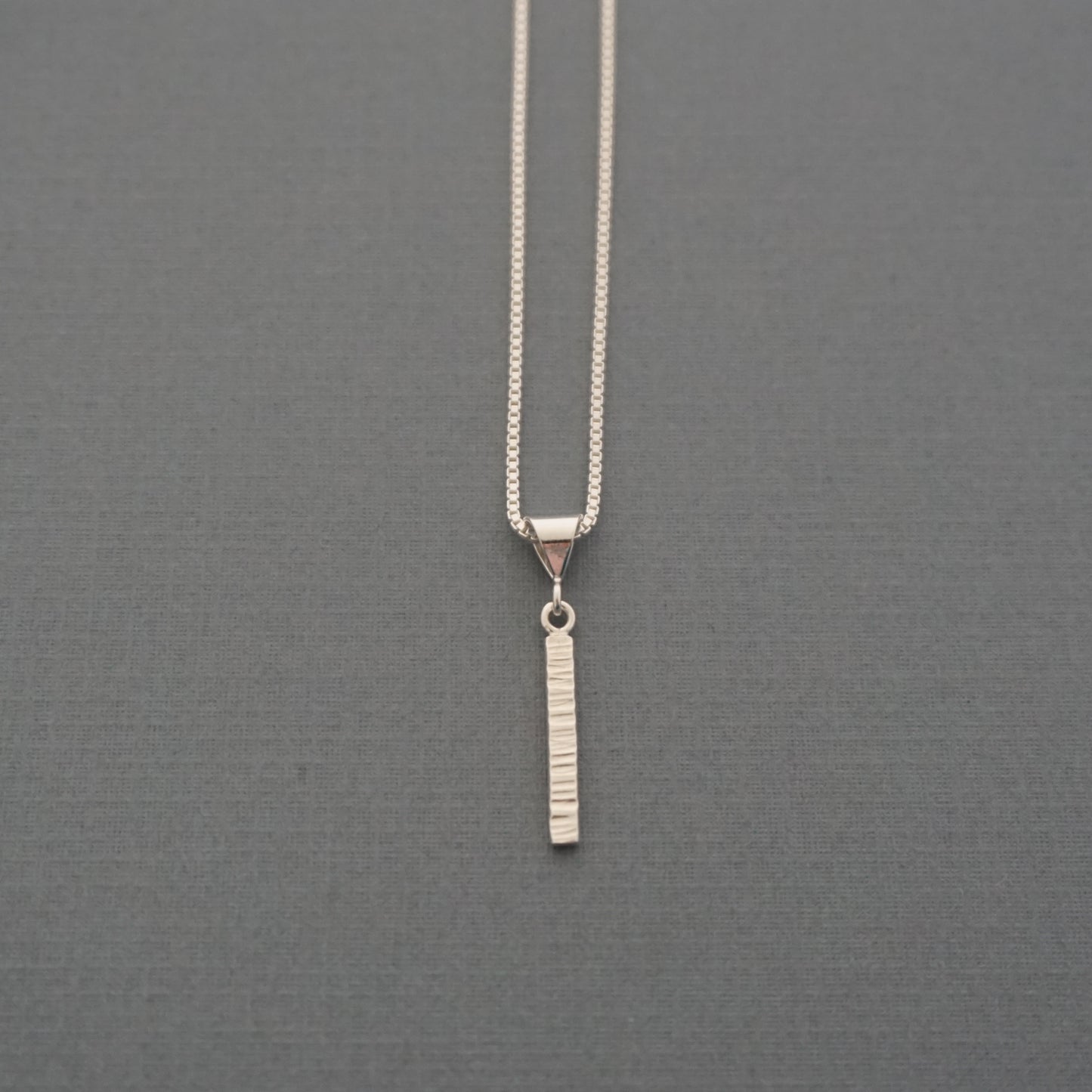Small Line Hammered Pendant