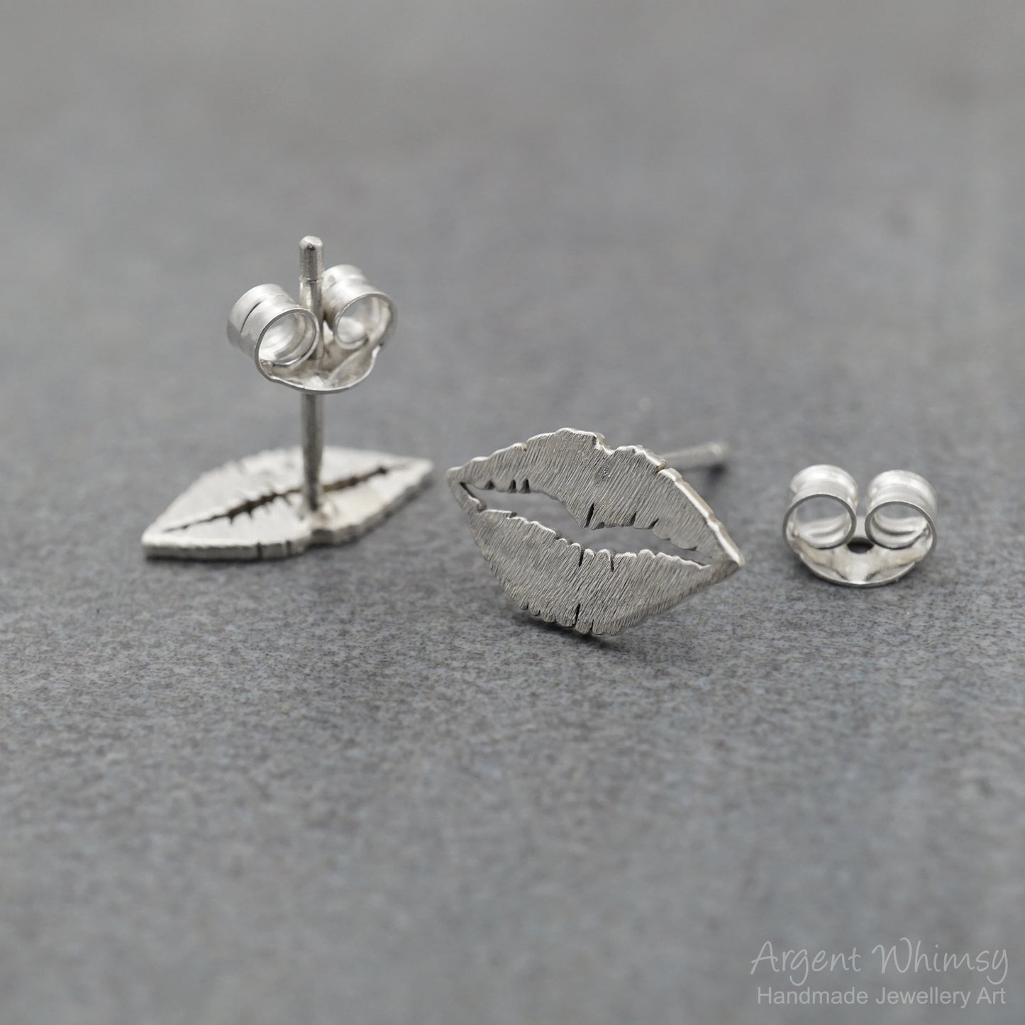Small Lips Stud Post Earrings