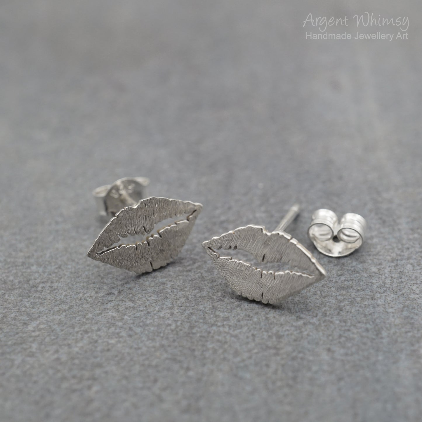 Small Lips Stud Post Earrings