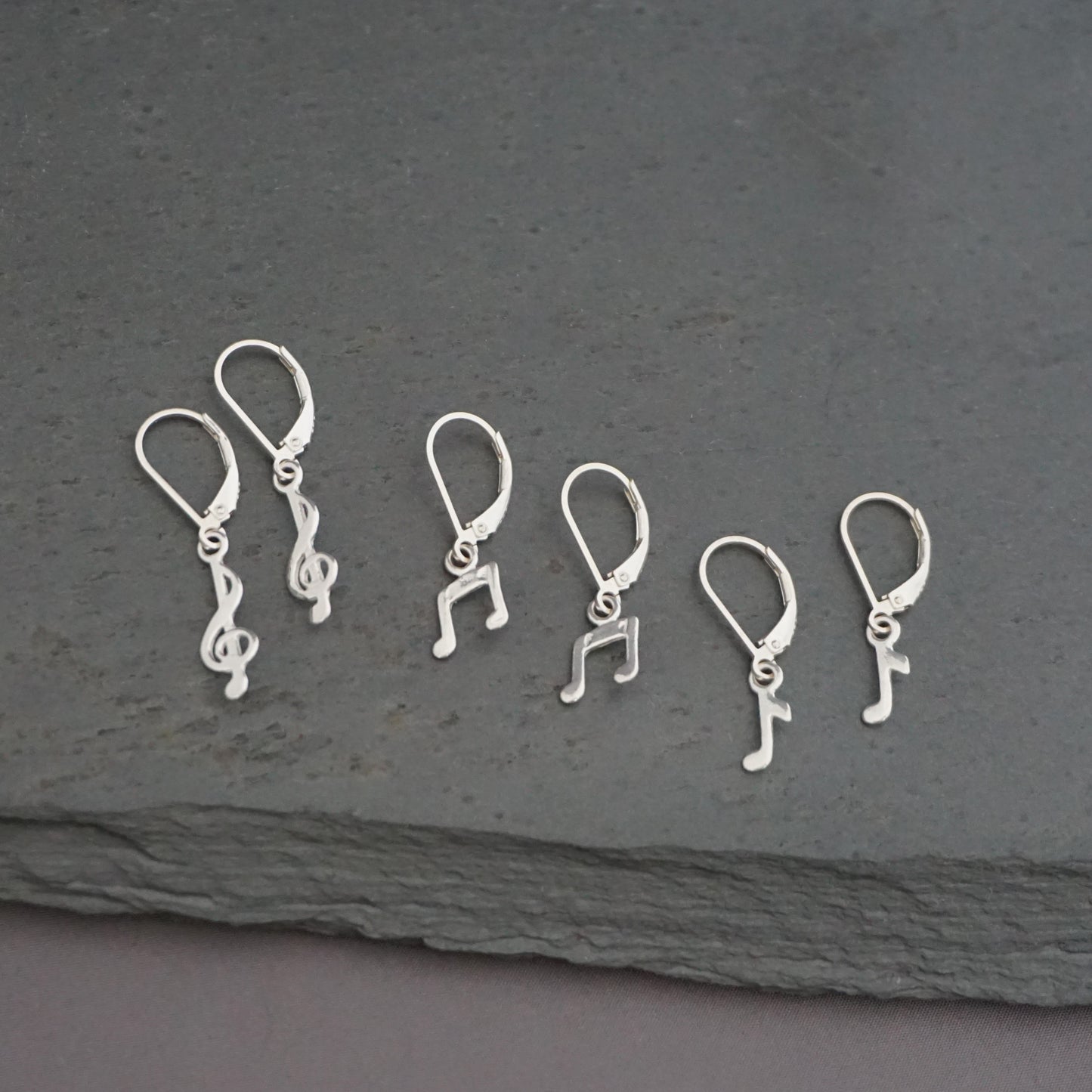 Music Note Drop Earrings