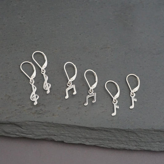 Music Note Drop Earrings