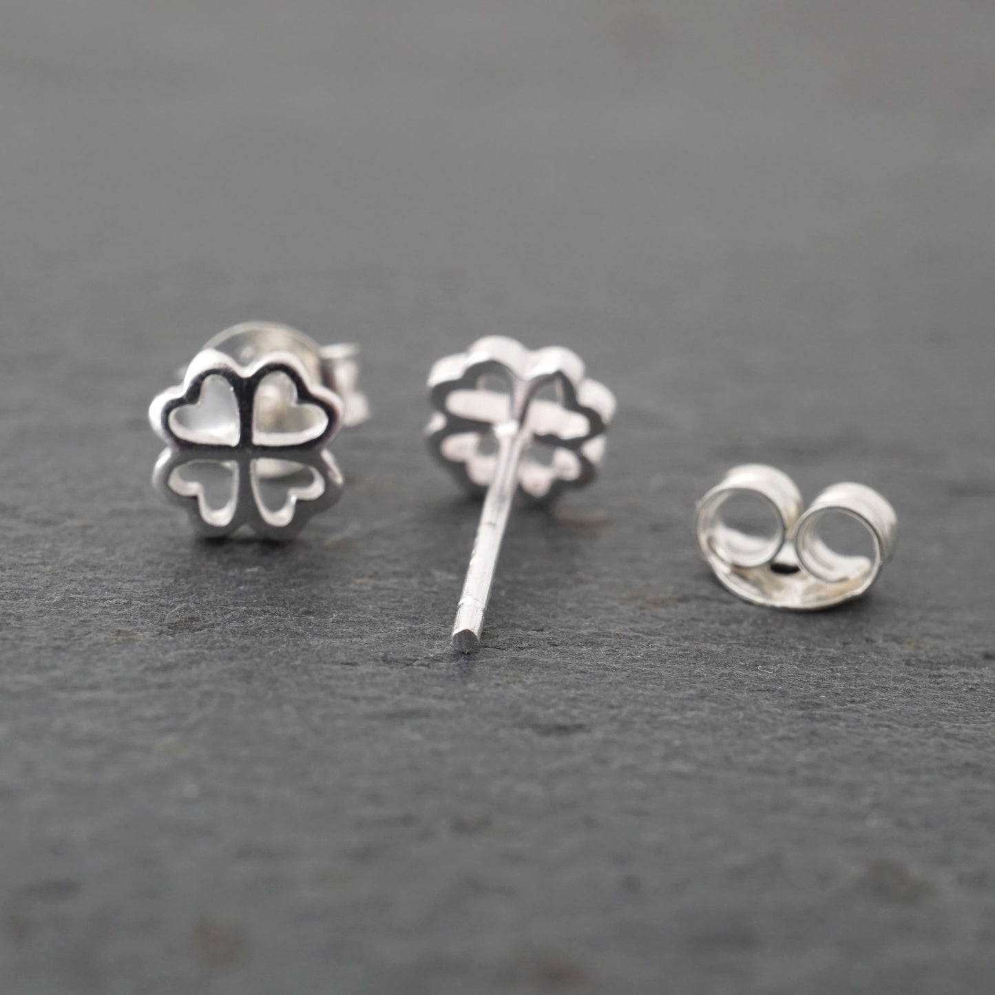 Pierced Clover Studs
