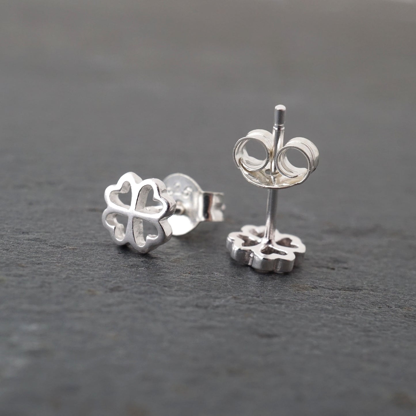 Pierced Clover Studs