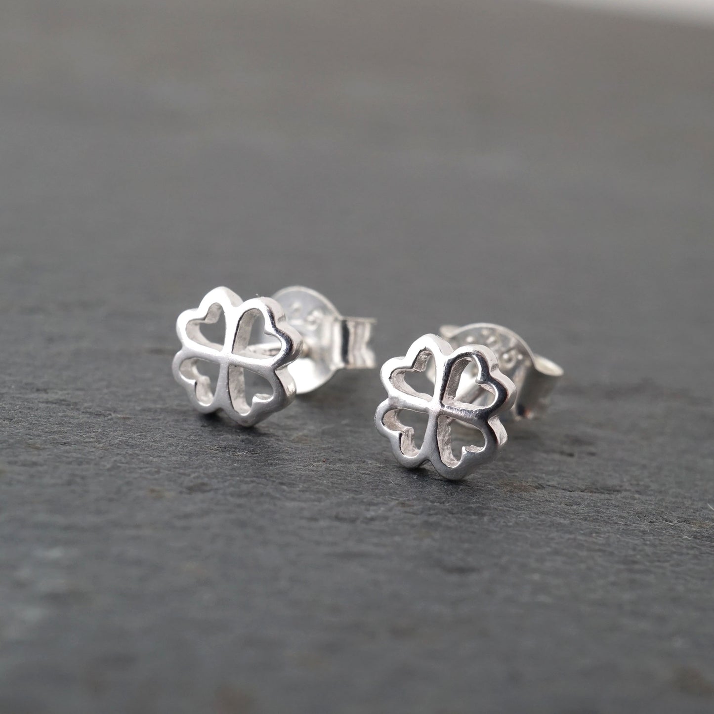 Pierced Clover Studs