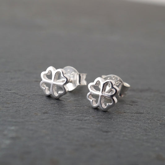 Pierced Clover Studs