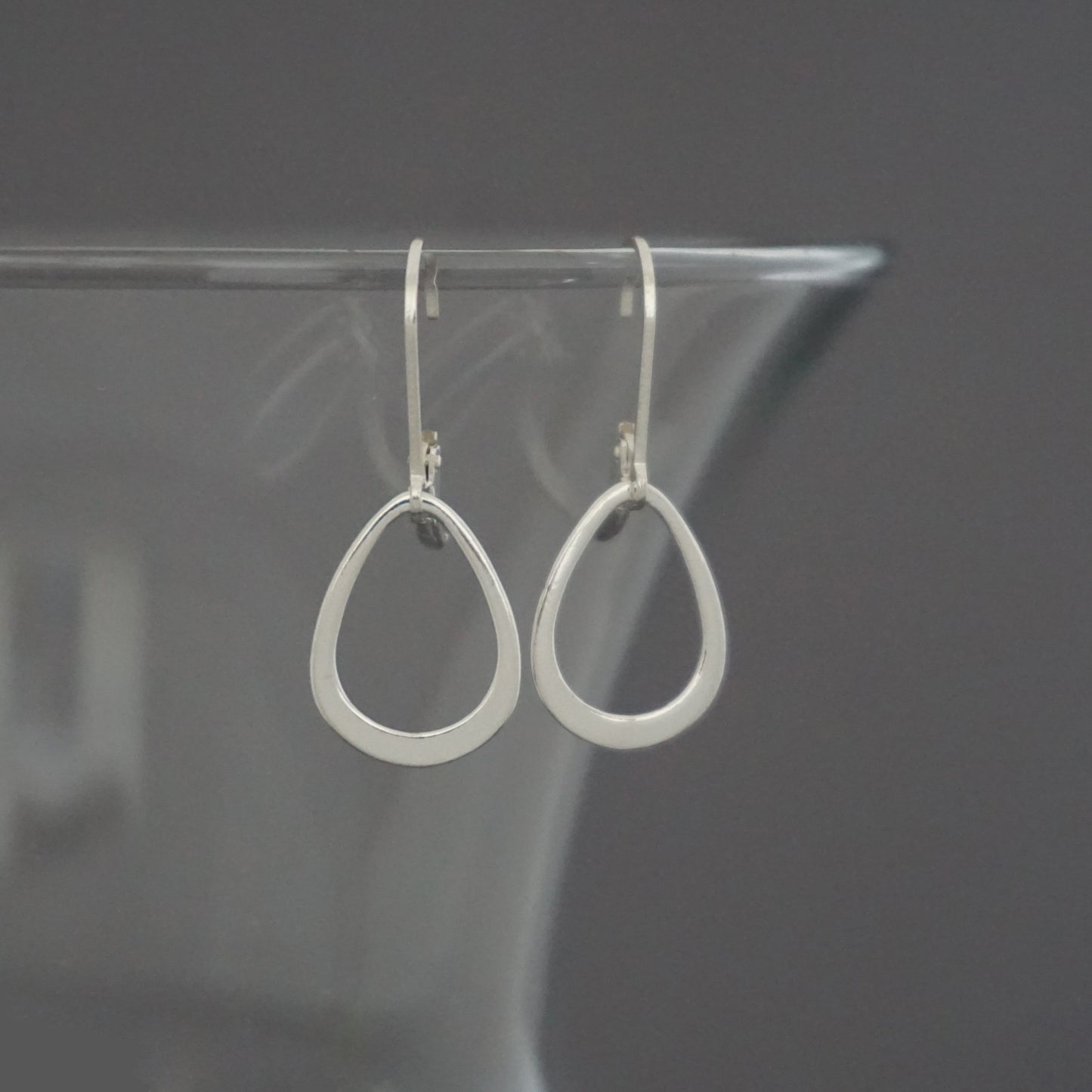 Small Hollow Teardrop Earrings