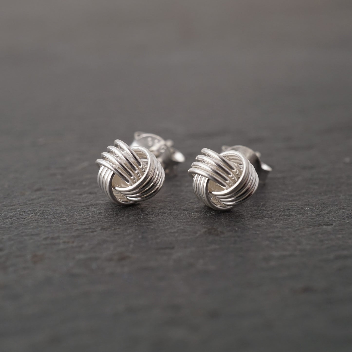 Silver Knot Studs