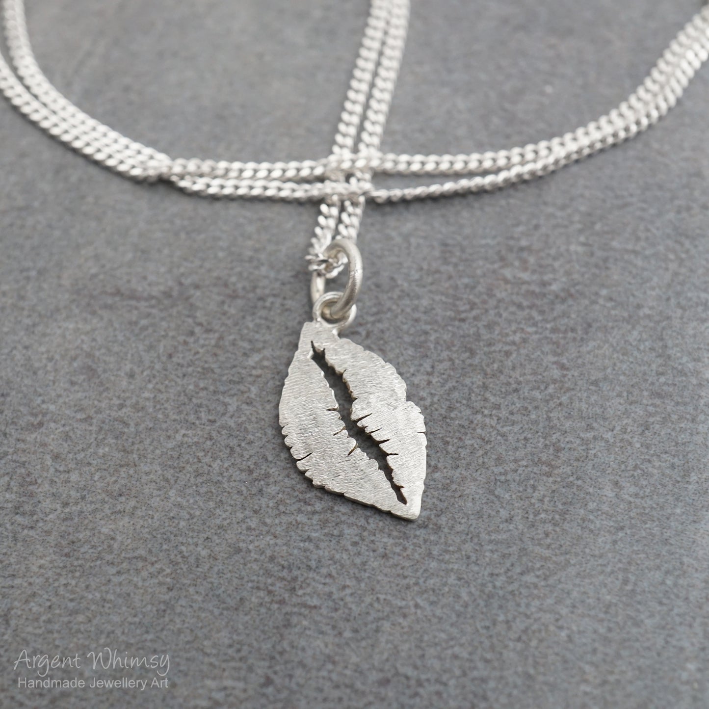 Medium Frosted Lips Charm Necklace