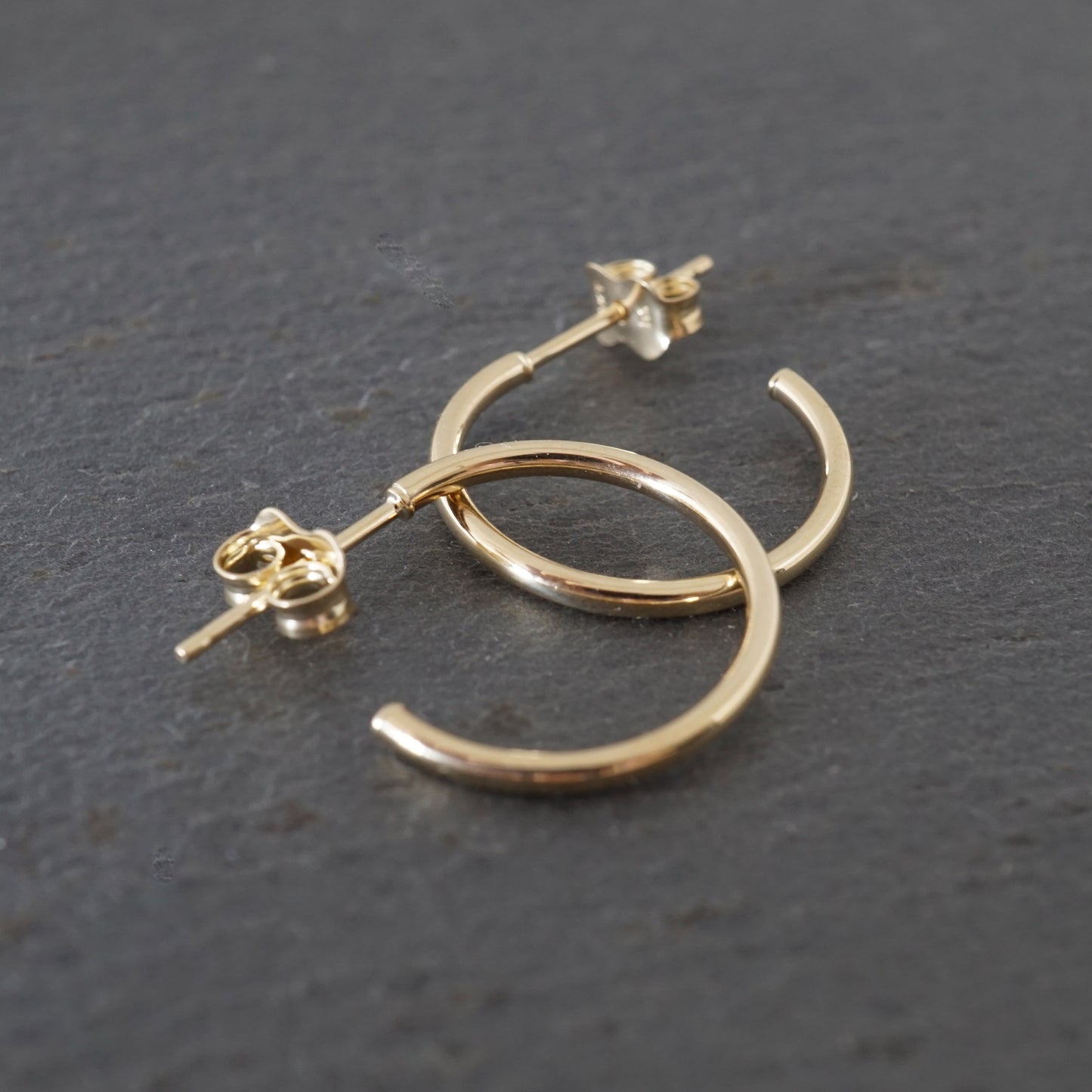 Small Round Hoops 10k Gold Studs