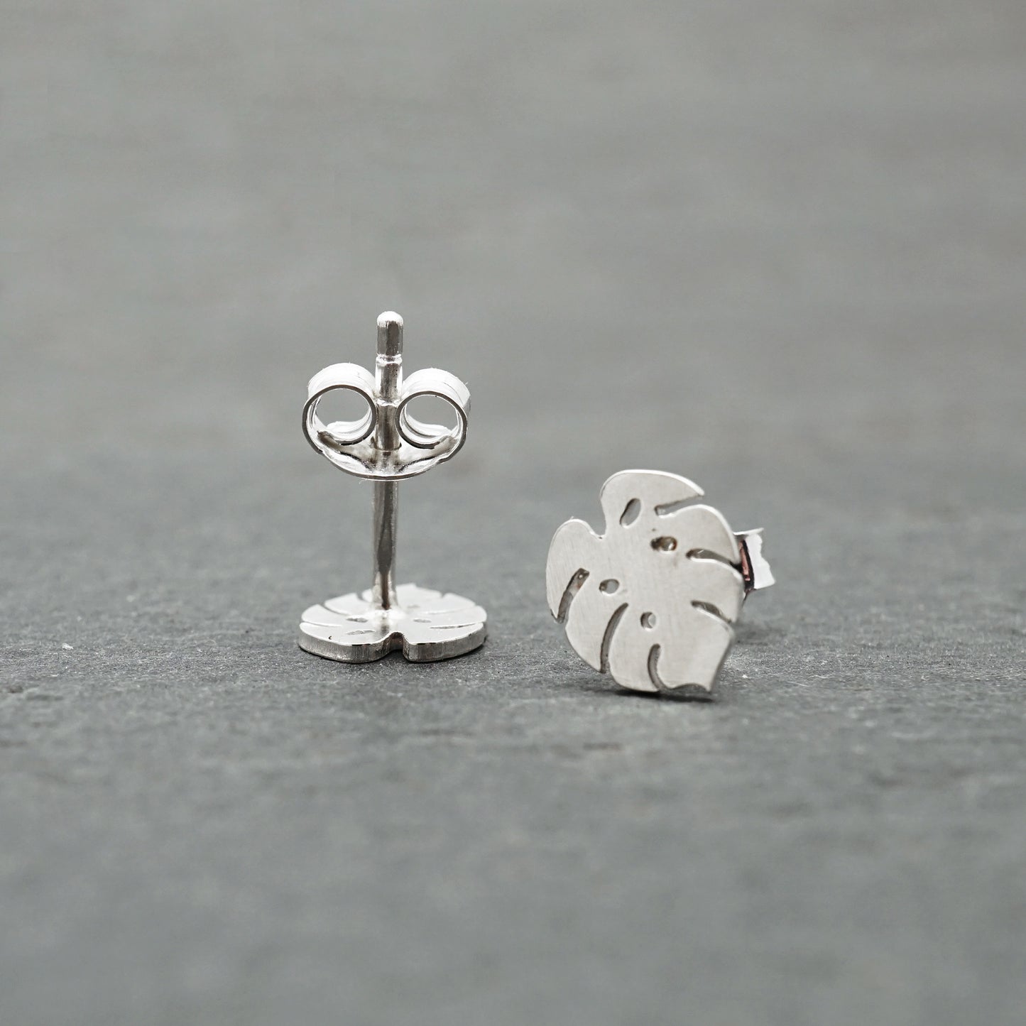 Monstera Leaf Stud Earrings